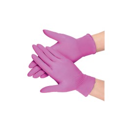 Gant  nitrile rose