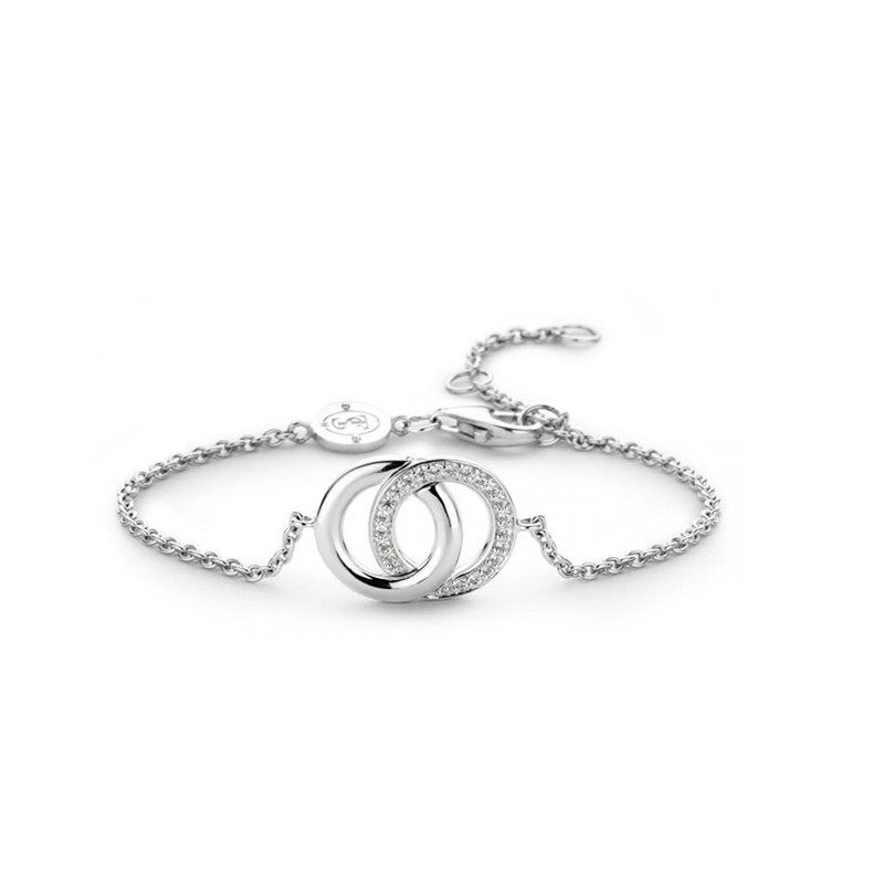 Collier argent maille fantaisie entrelacée